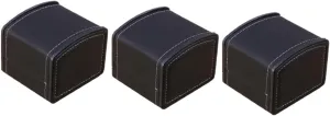 and Travel SAFIGLE devout condiment intimate 3pcs Pu Leather Watch Box Portable Display Case for Jewelry and Watches Lightweight and -fall Storage Organizer for Home Office 