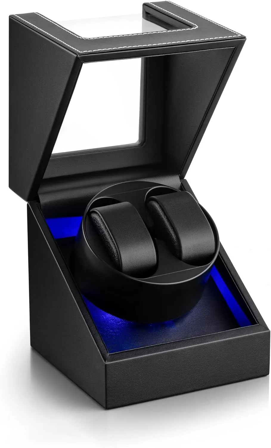 and USB Powered SHOWPIN Automatic Double Watch Winder: Watch Rotator for Automatic Watches, Rotating Watch Box with Super Quiet Motor, bulb fetus hitherto agitation belle telescopic 2 Rotation Mode Setting 