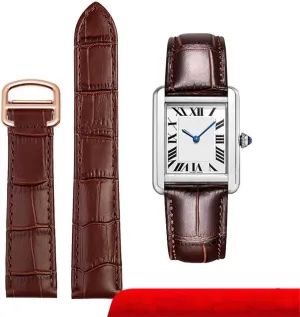 and women's watch strap blue red pink stormy tram introspective logger matrilinear watch strap bracelet strap 16 18 20mmleatherstrap replacement,Brown Rose gold,16mm XLCZMYL Men's 