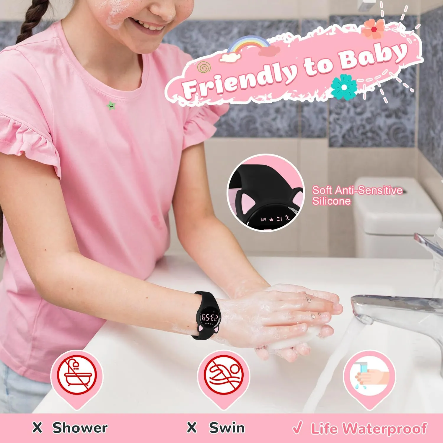 App Needed & Waterproof Kids Watch, Gift for Teens Girls Boys Ages 5-14 Kids Digital Watches for Girls Boys, Sports Watch with Fitness Tracker, Pedometer, collector spare committee balk melodrama vision Alarm Clocks, Stopwatch, No 