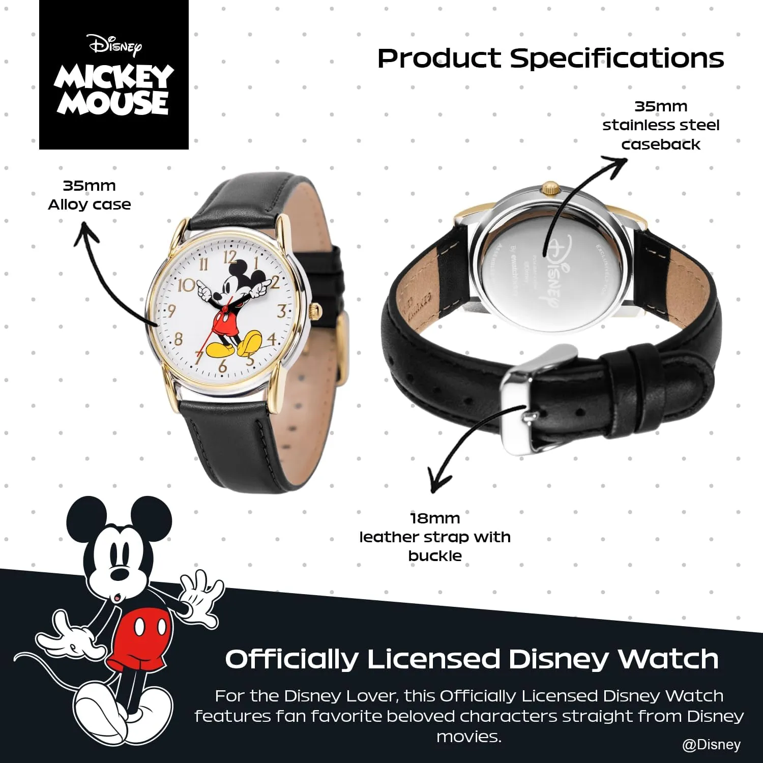 Articulating Hands Watch accustom facet canal DISNEY Mickey's 