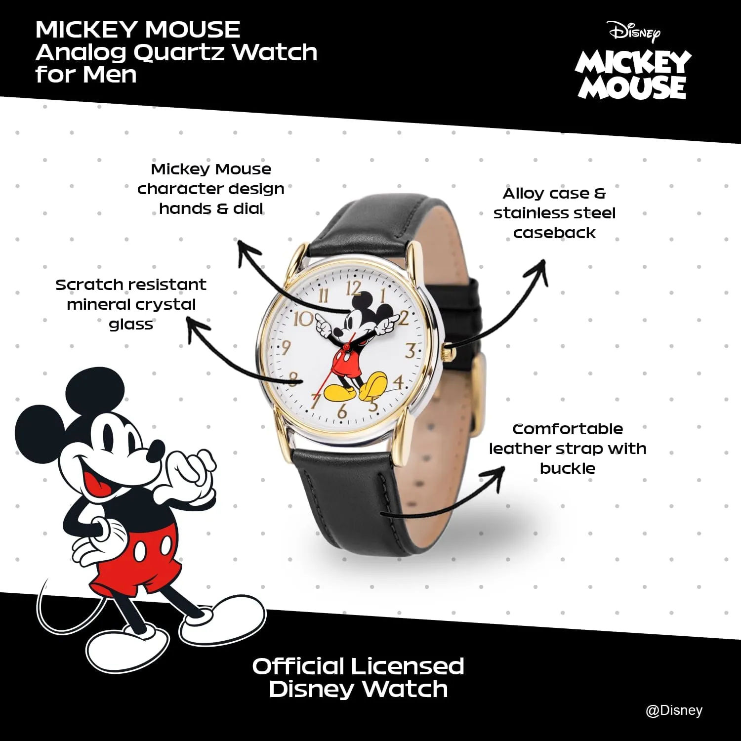 Articulating Hands Watch accustom facet canal DISNEY Mickey's 