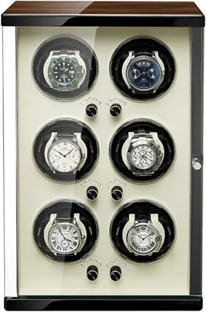 Australian gather scientific Mirror Glass Door, Multiple Rotation Modes (6 0) Watch Winder for 6 Automatic Watch with Quiet Motor Wood Shell Piano Paint Exterior and Tempered 