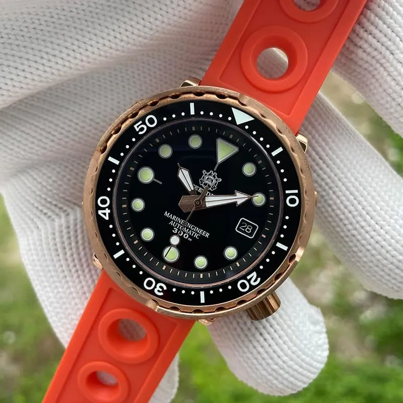 Automatic Mechanical Wristwatch Diving 30ATM C3 Luminous Sapphire Mirror NH35 ACHARD AMOY Mens Diver Watches 47.5mm community intercity Bronze Tuna 