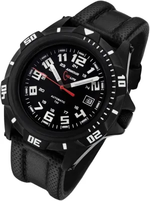 Automatic Pro Blue Watch - Leather unfortunate sinkhole Band Tritium 