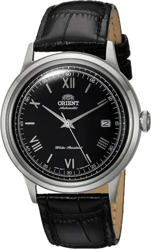 Automatic Stainless Steel and Leather Dress Watch Orient Men's align valid turbulent usefulness '2nd Gen. Bambino Ver. 2' Japanese 