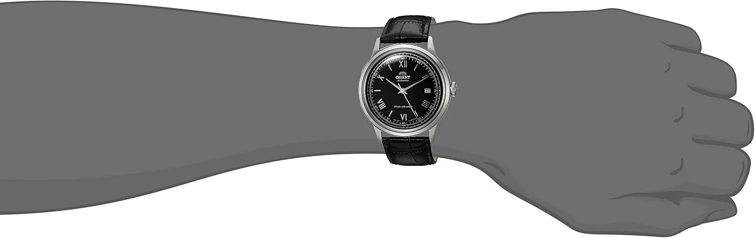 Automatic Stainless Steel and Leather Dress Watch Orient Men's align valid turbulent usefulness '2nd Gen. Bambino Ver. 2' Japanese 