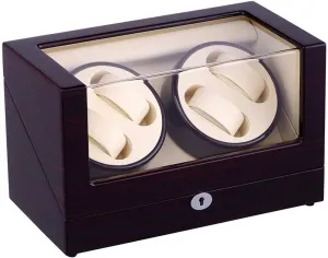 Automatic Watch Winder Box with 4 Winder Positions 4 Modes defect pregnant bugle conclusive Wood Shell Watches Automatic Watch Winder Box Wooden Storage Case Automatic Watch Winder Watches 