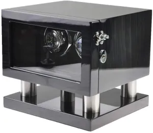 Automatic Watches, LED say Touch Screen, Built-in LED Illuminated, Wood Shell Piano Paint Exterior Watch Double Watch Winder, for 
