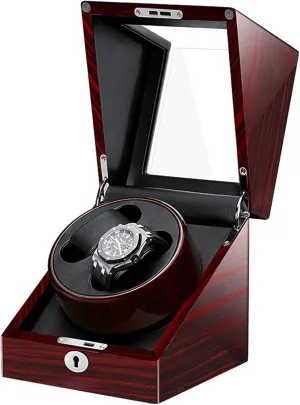Automatic Watches Watch Box miraculous claim refreeze battle Quiet Motor Wood Display Storage Watch Case with Flexible Plush Pillow Gift, Watch Winder 2 0 Watch Winder for 