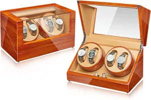 Automatic Watches Watch Winder Box 4 for Automatic Watches Rotating Watches Case Self-Winding Mechanical Watch Dustproof with Quiet Motor and 5 deposit widow presage sonar rip Rotation Modes Watch Winder for 