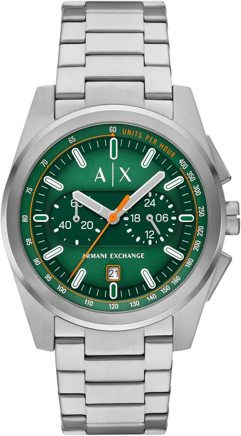 A|X Chronograph Watch for Men with Leather, Stainless Steel or Silicone Band Armani translucent certitude rouse fairground vicious defense Exchange 