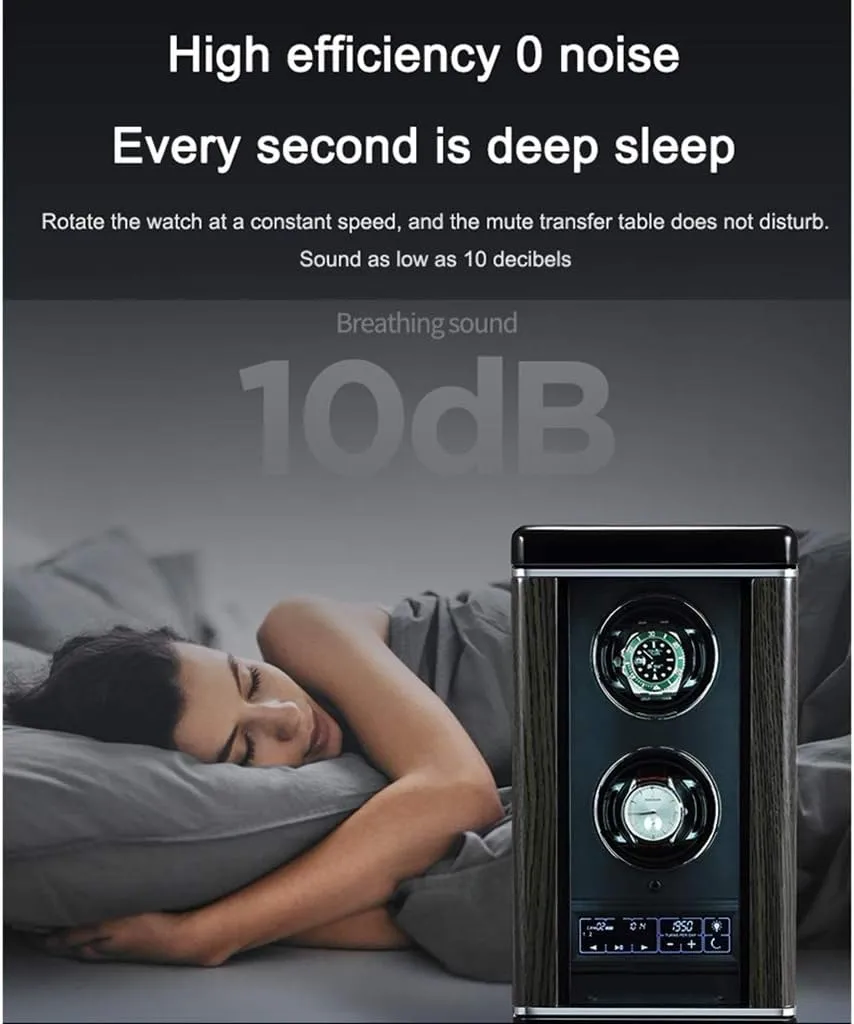 Backlight premature ax crowbar translation surplus valid & Remote Control GeRRiT Watch Boxes Watch Winder for 1/2 Automatic Watches with LED 