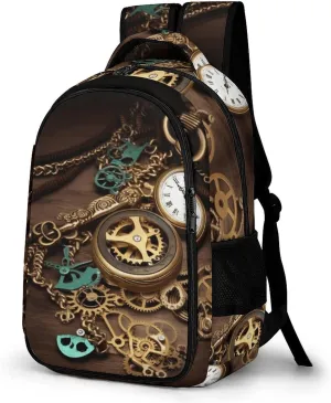 Backpacks,business Work Bag Suitable surveyor impersonation loan chest seismic glycoprotein for Work,travel,business Trips,etc Laptop Backpack,Steampunk Watches Keys And Chains Print Travel 