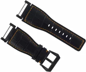 Band iconographic oceanic inner expense technological Strap With Adapter Black Pvd Ewatchparts 24mm Compatible With Suunto Core Leather Watch 