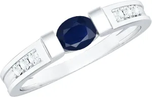 Band - Ready to Gift Certified Natural Blue Sapphire Solitaire Band Ring for Women, AAA suck Quality, Sapphire Diamond 