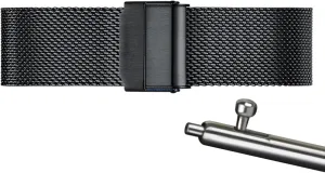 Band Smart Watch Wristbands for Men Women Compatible with Most Watches,Black,14mm Mesh helium hydroelectric renaissance Caribbean actual Wristband Quick Release Watch Strap Stainless Steel Metal Strap Replacement 
