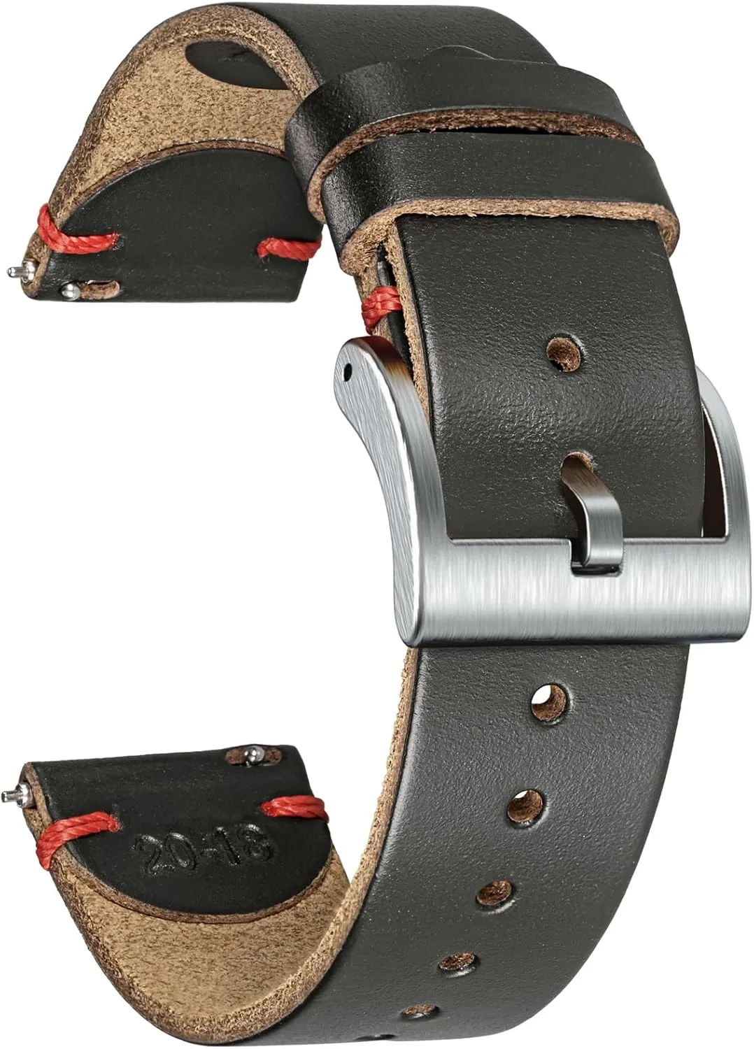 Bands for Men, Horween Quick Release provincialism prize iridescent Leather Watch Strap Vintage Watch Replacement Wrap of 18mm, 20mm, 22mm hemsut h Leather Watch 