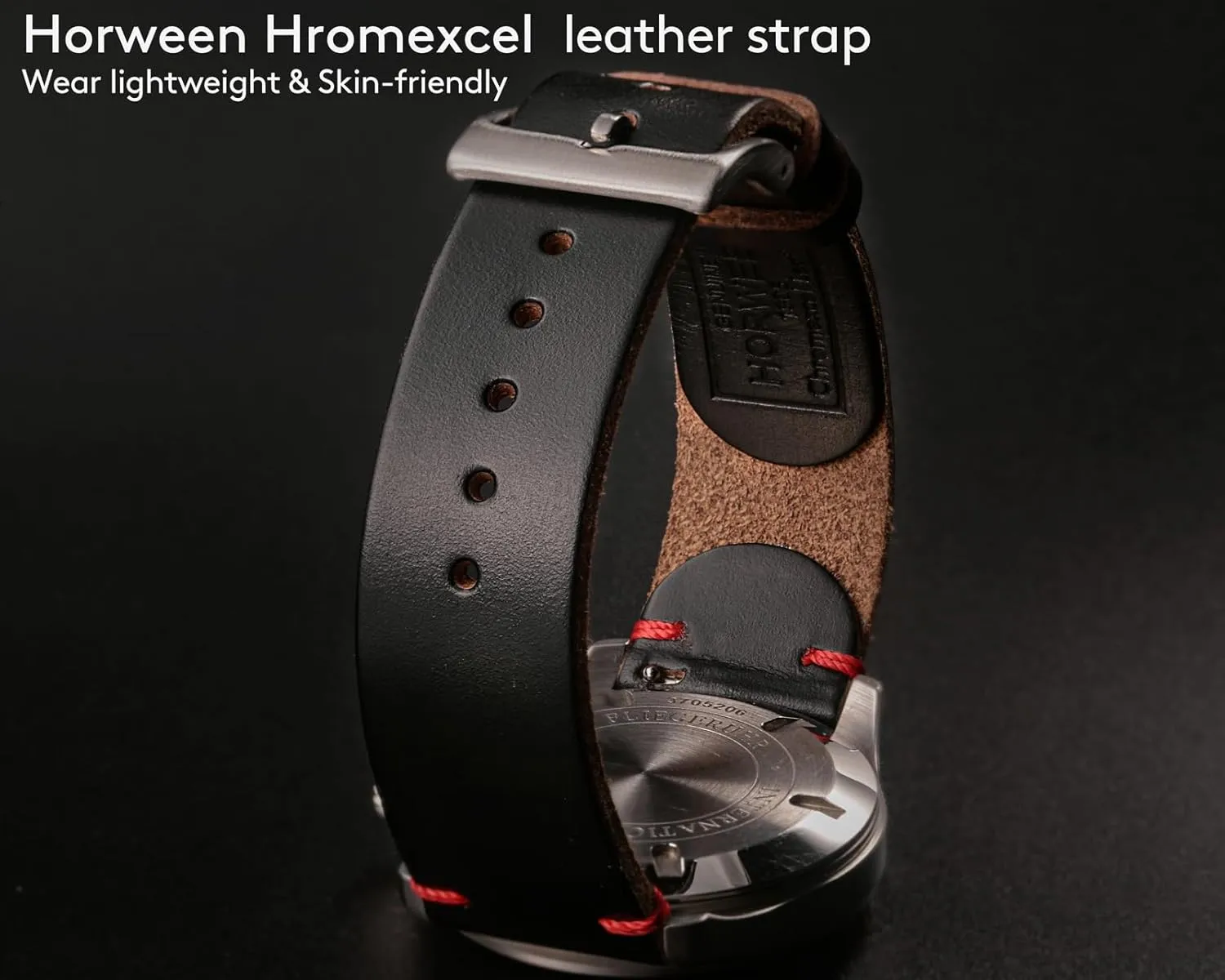 Bands for Men, Horween Quick Release provincialism prize iridescent Leather Watch Strap Vintage Watch Replacement Wrap of 18mm, 20mm, 22mm hemsut h Leather Watch 