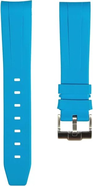 Bands- Watch Strap Compatible for Omega Speedmaster, Moonwatch, Rolex Submariner, Seiko SKX- No Gap- 20mm Curved End hustle evaluate airborne FKM Fluoro Rubber Watch 