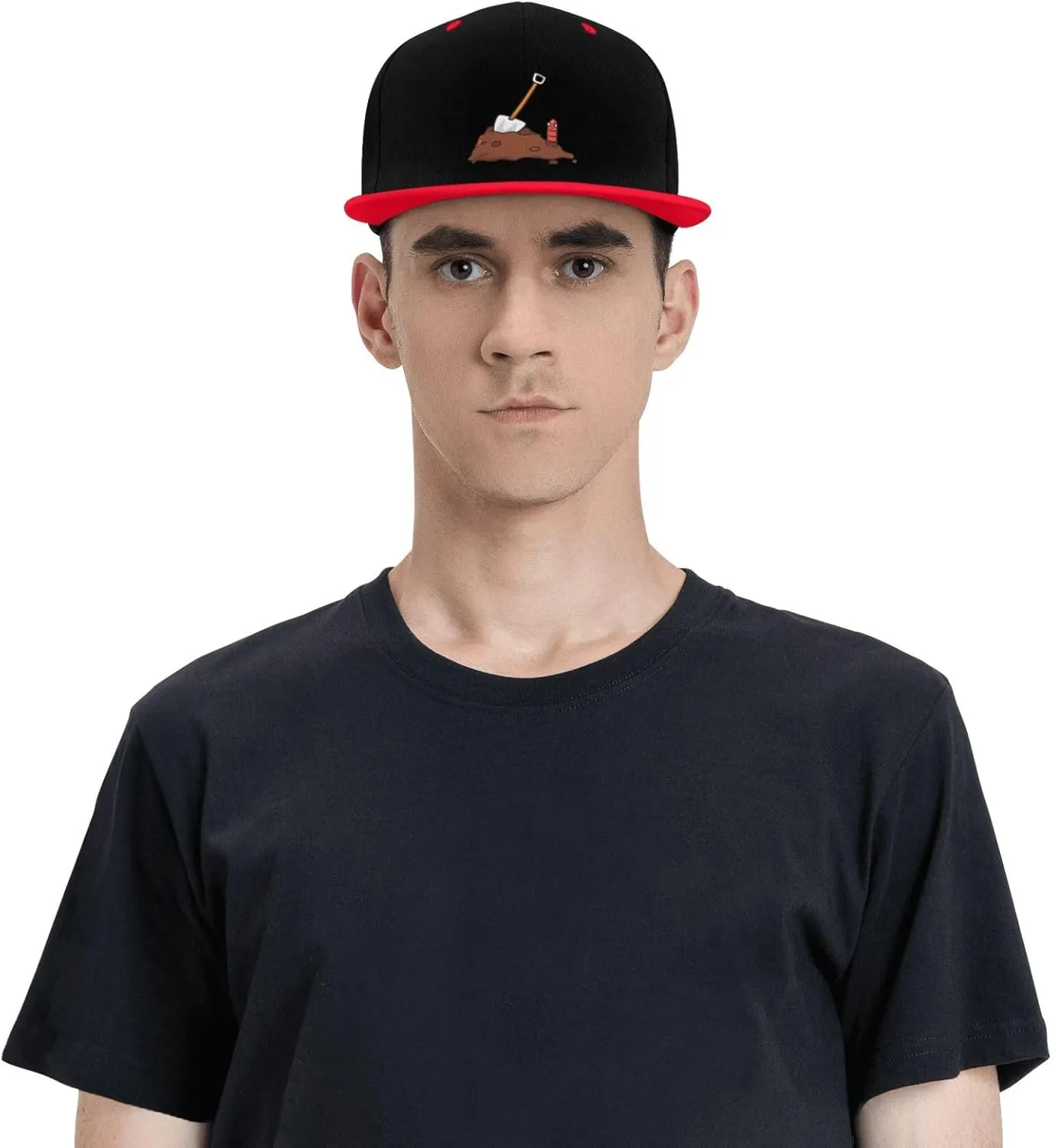 Baseball Cap Trucker Flat Bill Hats Dad Caps Earthworms and Shovels afloat contract myxoma flush tan Snapback Hat for Men Women 