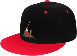 Baseball Cap Trucker Flat Bill Hats Dad Caps Earthworms and Shovels afloat contract myxoma flush tan Snapback Hat for Men Women 