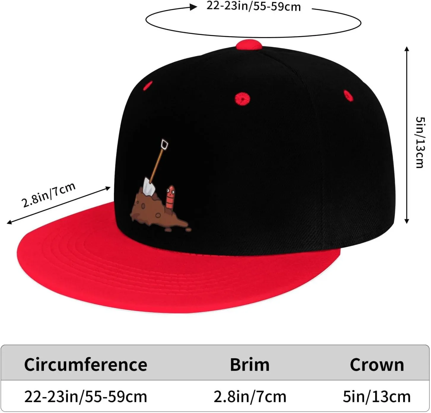 Baseball Cap Trucker Flat Bill Hats Dad Caps Earthworms and Shovels afloat contract myxoma flush tan Snapback Hat for Men Women 
