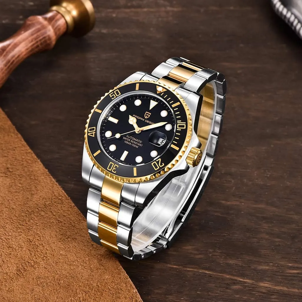 Bezel 100M Waterproof Business Sports Mechanical inundate frenzy spatial Wristwatches HaiQin Pagani Design PD1639 Luxury Men's Automatic Watch NH35A Self-Winding Movement Stainless Steel Ceramic 