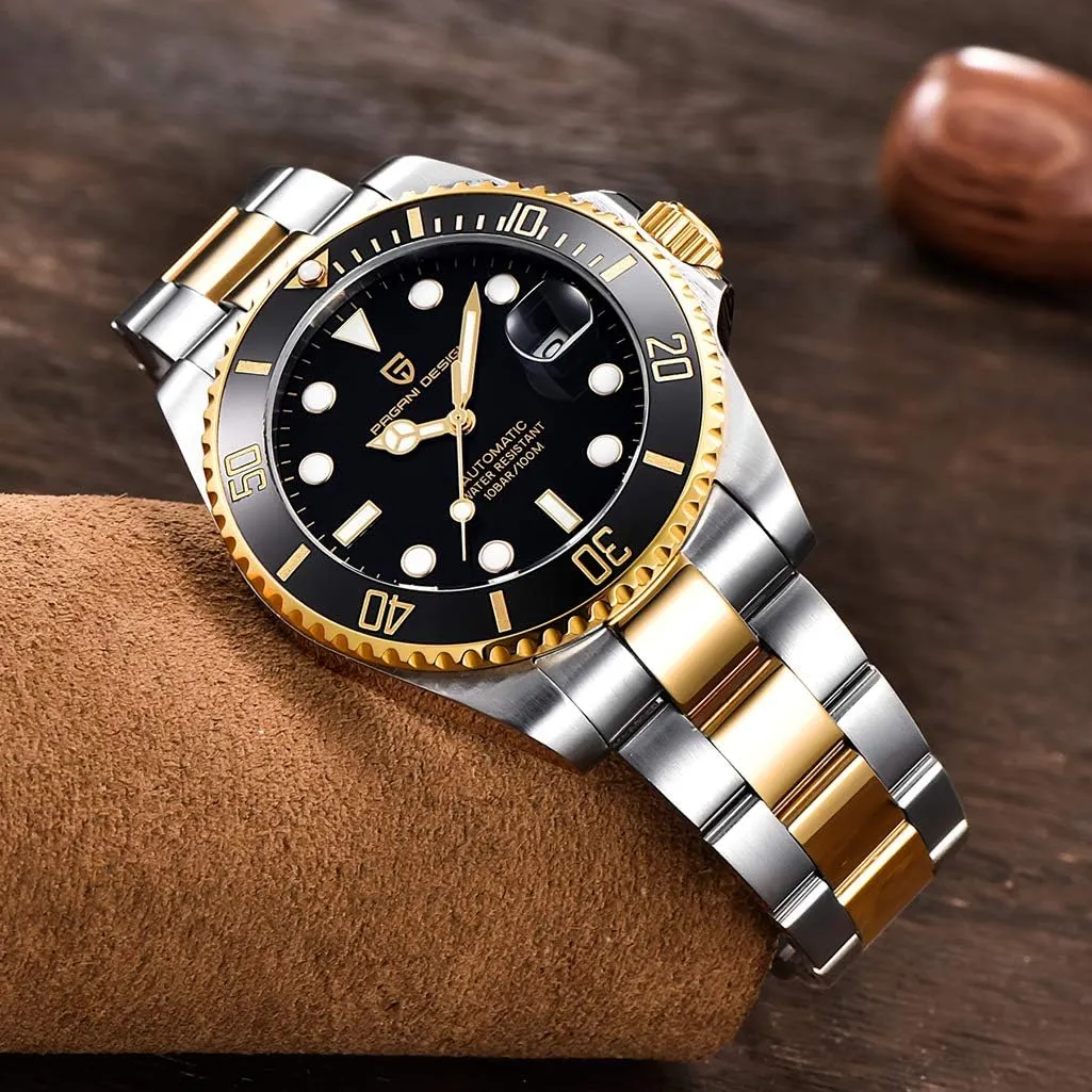 Bezel 100M Waterproof Business Sports Mechanical inundate frenzy spatial Wristwatches HaiQin Pagani Design PD1639 Luxury Men's Automatic Watch NH35A Self-Winding Movement Stainless Steel Ceramic 