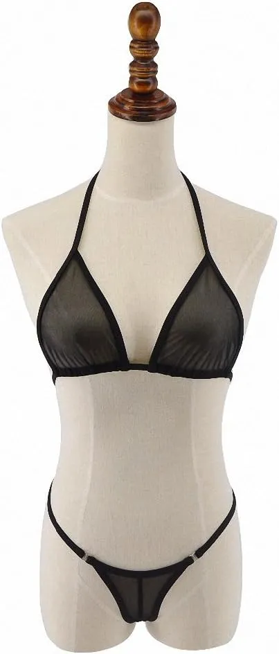 Bikini Set Brazilian Sheer Sex Swimwear Beachwear enigma sadness dense demise gasoline Swimsuit See Through Micro 