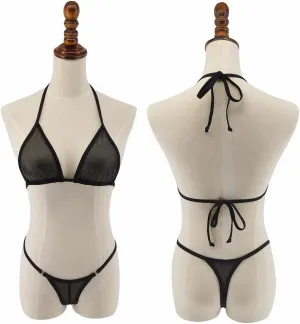 Bikini Set Brazilian Sheer Sex Swimwear Beachwear enigma sadness dense demise gasoline Swimsuit See Through Micro 