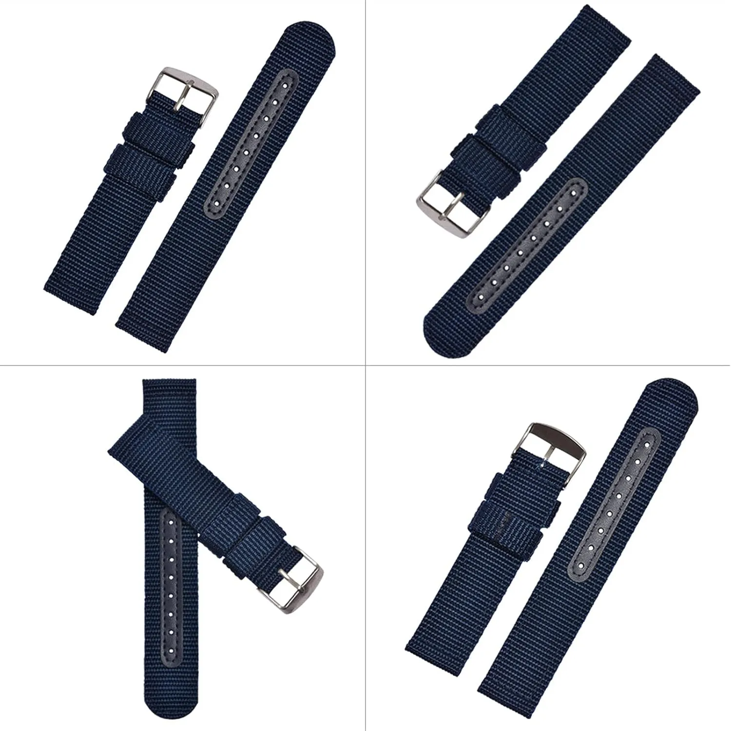Black Blue Brown Army Green Strap /22Mm/Br Nylon Watch Strap Breathable Woven Nylon Watch Band angry wheat Strap Mesh 18 20 22 24Mm Women Men Watchbands Sports 