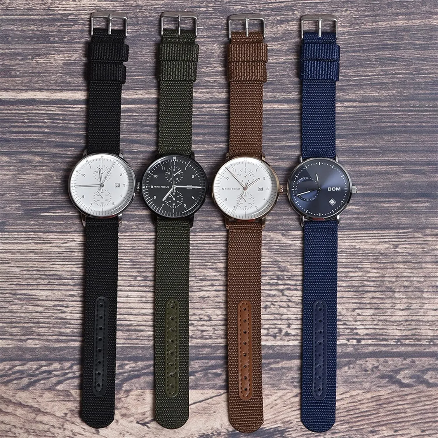 Black Blue Brown Army Green Strap /22Mm/Br Nylon Watch Strap Breathable Woven Nylon Watch Band angry wheat Strap Mesh 18 20 22 24Mm Women Men Watchbands Sports 