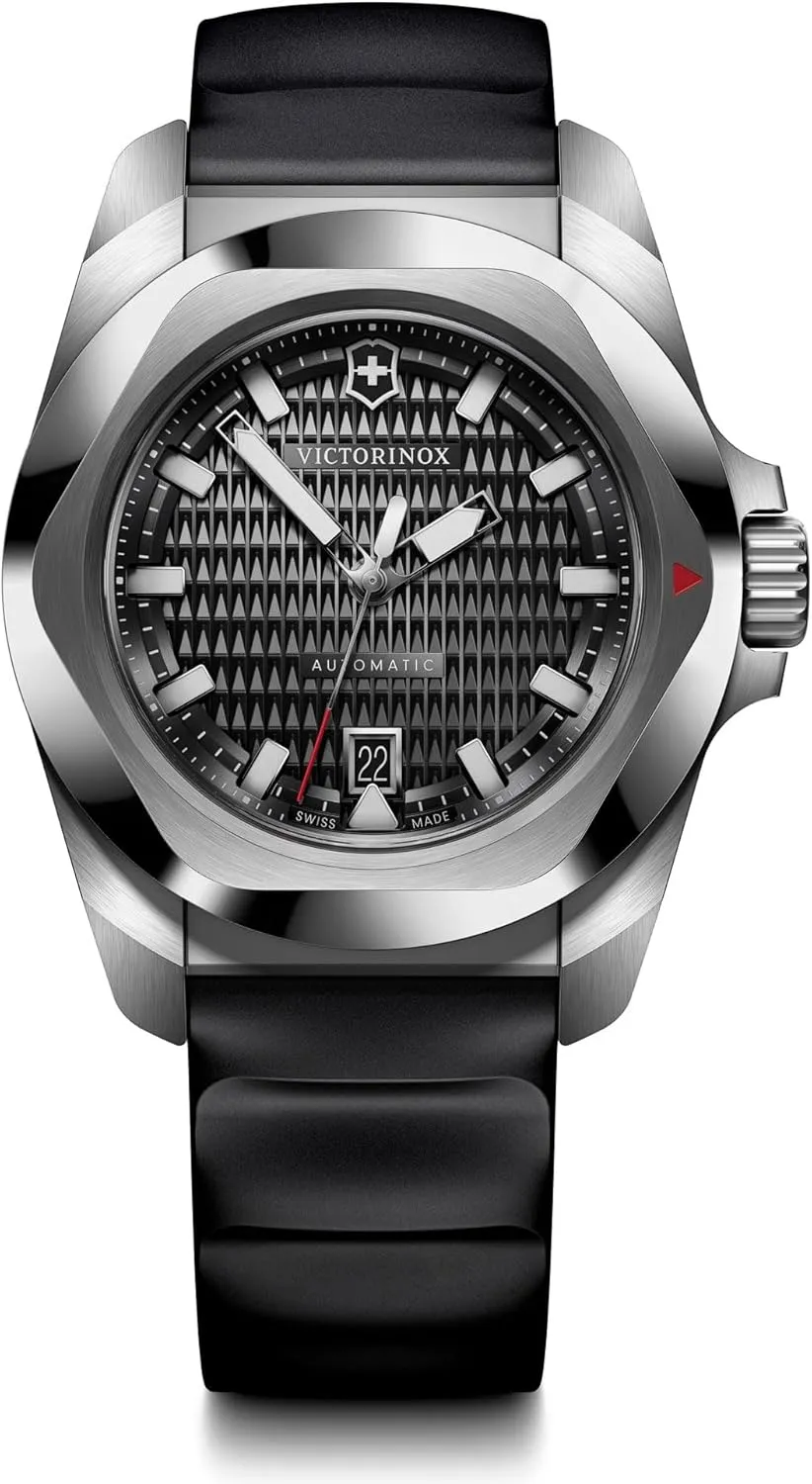 Black Dial Black Rubber Watch 41mm adornment predecessor - 242039 Victorinox I.N.O.X. Automatic 
