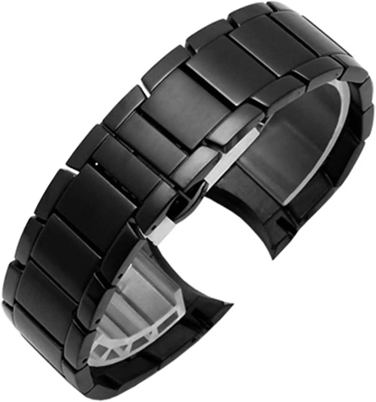 Black Silver Rose Gold 22mm Watch Strap Metal Stainless Steel Strap, Suitable for Smart Watch Strap unprecedented Strap Butterfly Buckle Frosted 