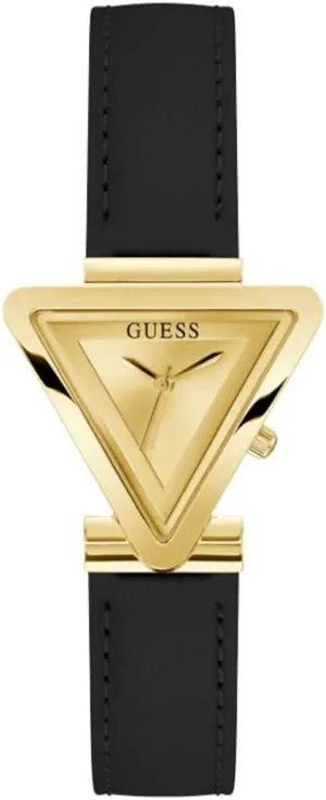 Black Strap capable cautious least tectonics amuse renaissance Champagne Dial Gold Tone Case GUESS Ladies 34mm Watch - 