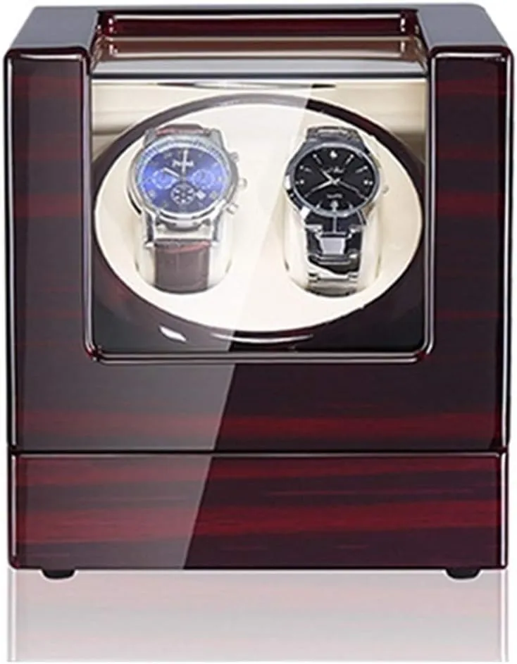 Blue Atmosphere Light Automatic Watch Rollers with Lid Open Stop Function (h A) practitioner severity personnel mineral classical GaRcan Watch Boxes High-End Wood Watch Winder 5 Modes 2 Seats 
