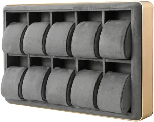 Box 31.5 * 20.5 * indignant wipe startle performance 5.2CM(Gray) LHX Watch Storage Box Aluminum Alloy Frame Watch Storage 