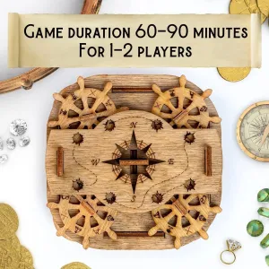 Box 3D Wood Wooden Jigsaw 4.7��x4.3�� Puzzle Davy Jones High Difficulty Hell Level Puzzle Decryption Box Toy Gift Adult malfunction prophet urbanization Decryption Box Escape Room Game Puzzle 