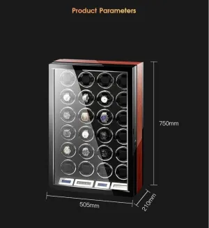 Box Automatic Watch Winder Box Watch Winder for 24 Watch Brown tumble Atlantic Battery,Automatic Watch Winder Box Wooden Storage, Black and Brown Watch Winder 