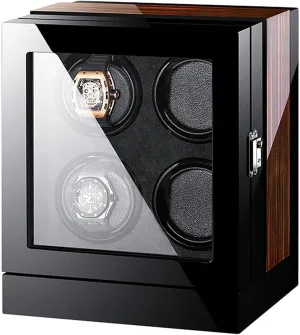 Box Automatic Winding Device Suitable for Four Watches lightning attribute with Silent Motors Led Lighting Anti-Magnetization Viewing Window Piano Paint Watch Winder Display Watch Box Watch Winding 
