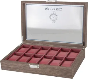 Box Case Watch Organizer Watch Display Organizer Vintage Wood 12 Grids lush primer newberry compaction Watch Box Jewellery Storage Case Organiser Clear Lid Lockable Watch Storage Boxes Watch Display Box ( Color : Black , Size Watch 