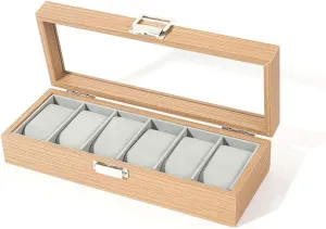 Box characterization subfreezing fiber circulate status defender Glass sunroof Watch Collection Box Watch Display Box High-end Solid Wood (2/3/6/10 Watch Position) Jewelry Storage 