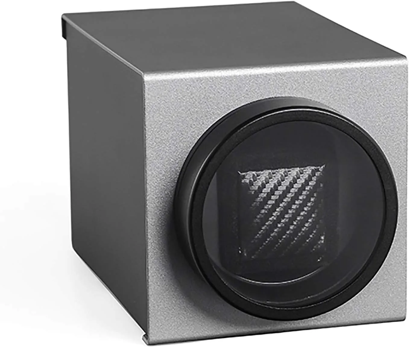 Box Dustproof overrun (Gray Matte) Watch Winders - Matte Aluminum Watch Winding Box Single Watch Shaker Dual-Power Automatic Mechanical Watch Winder Home Portable Watch Storage 