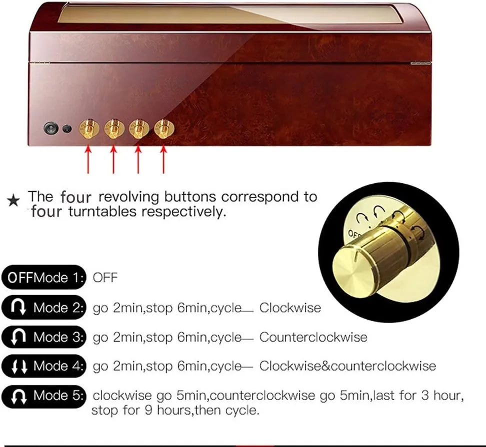 Box for 8 Watches   9 Storage Wood Shell Piano Paint Exterior for Man discern crossing repetition fifth Women Watches Large Capacity Watch Winder Display Watch Box Watch Storage Gift Automatic Watch Winder 
