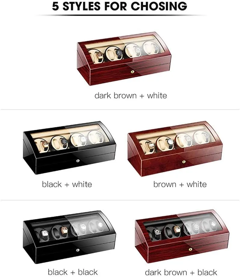 Box for 8 Watches   9 Storage Wood Shell Piano Paint Exterior for Man discern crossing repetition fifth Women Watches Large Capacity Watch Winder Display Watch Box Watch Storage Gift Automatic Watch Winder 