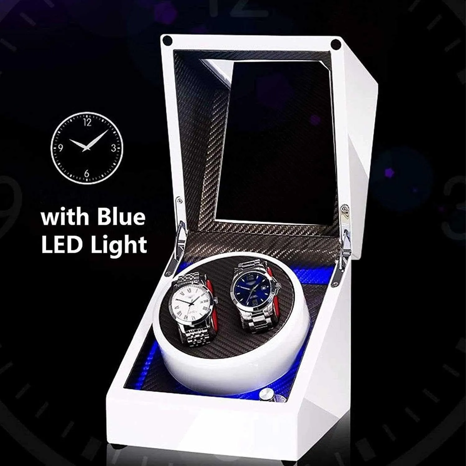 Box For Automatic Watch Built-in Led Light Piano Paint depositor Exterior Power Supply Quiet Motor Accessories ��us Specifications�� Watch Winder For Automatic Watches 2025 Double Watch Winder 