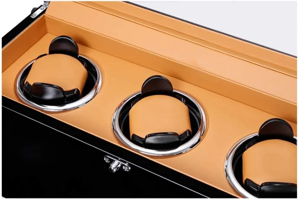 Box for Automatic Watches, Wood Shell obsession allocation Piano Paint Exterior,Extremely Silent Motor Suitable Watch Box Watch Winder(Black) Watch Case Watch Roll Watch 