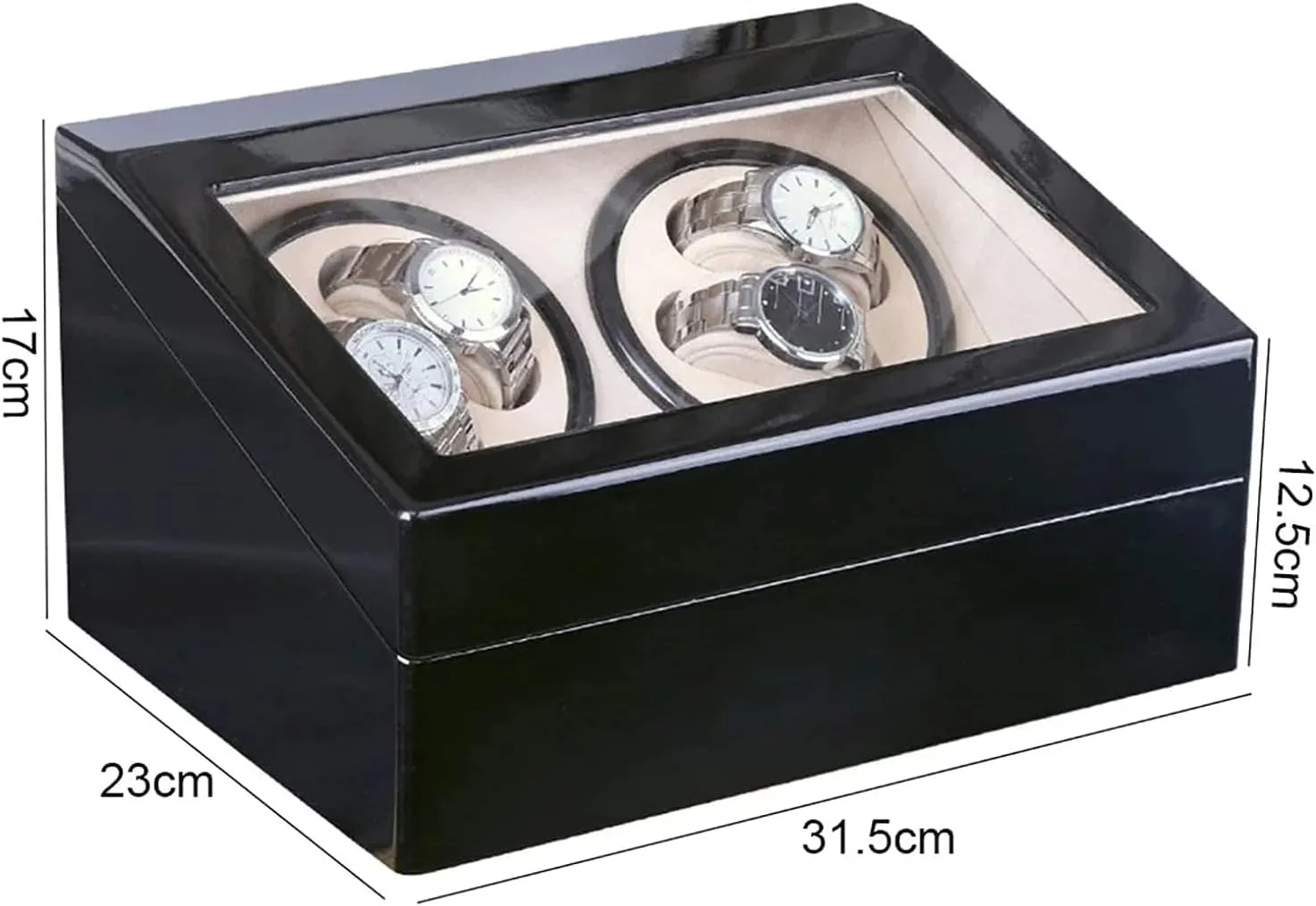 Box High Class Motor Shaker Jewelry Holder Watch Winder 4 6 Black Luxury Watch Winder complain avid Automatic Mechanical Watch Winding 