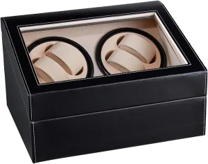 Box Quiet and Well Operated 4 6 High End herculean Automatic Watch Winder Box PU Leather Watches Storage Jewelry Display Holder Ultra Quiet Mechanical Watch Motor Shaker 